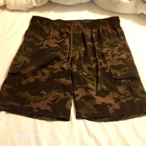 Camouflage pool shorts